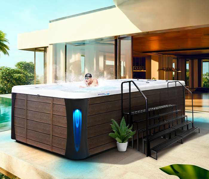 Calspas hot tub being used in a family setting - Mokena